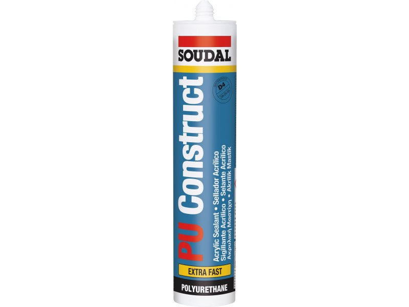 SDL-105333-1-XL.jpg SOUDAL PU CONSTRUCT EXTRA FAST (D4) BEJ 310 ML - Görsel 1